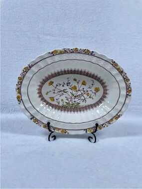 Vtg Copeland Spode BUTTERCUP Oval Vegetable Serving Bowl Dish 10" OLD BACKSTAMP